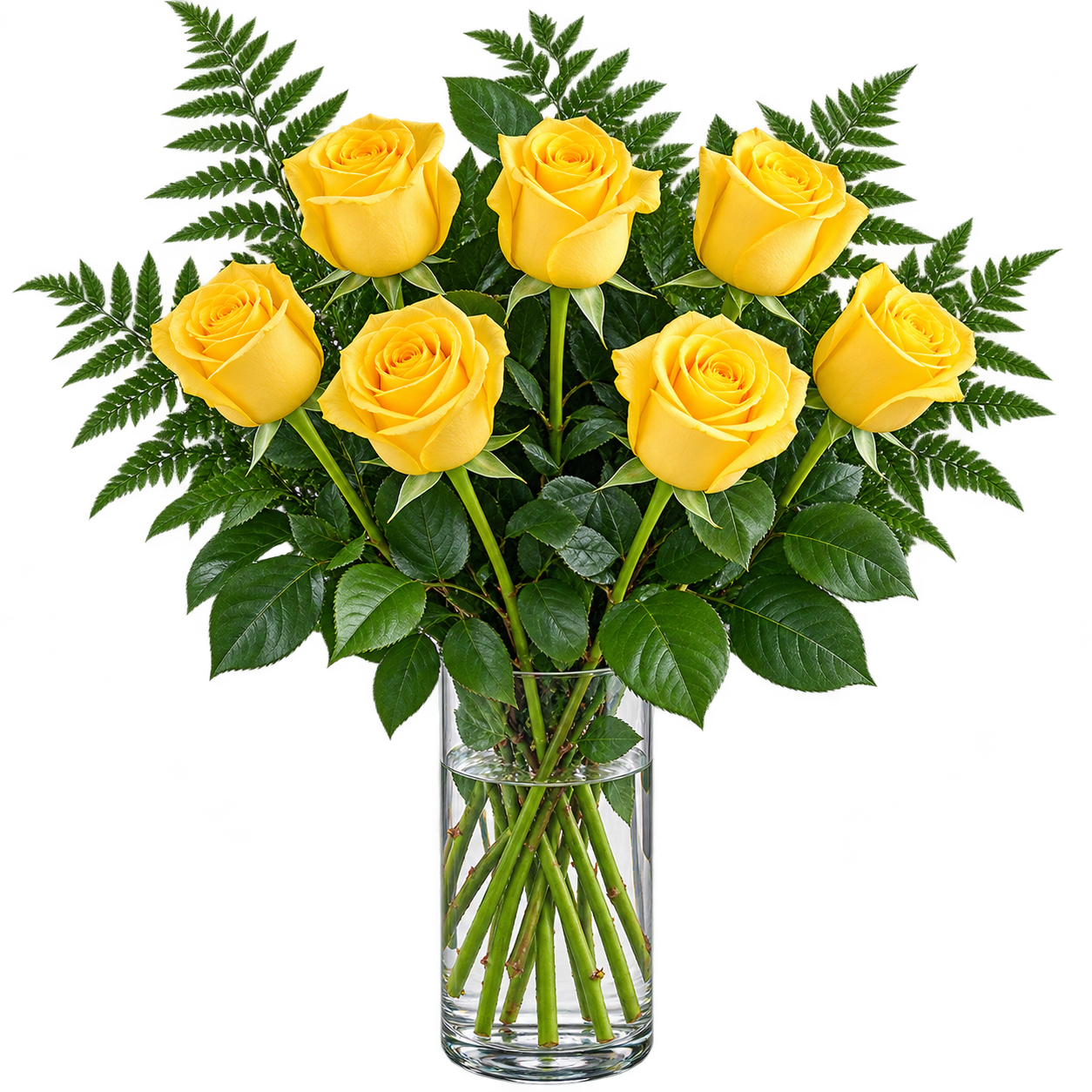 6 Yellow Roses