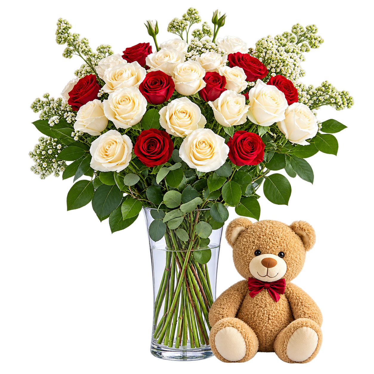 Birthday Teddy Bears flower arrangement