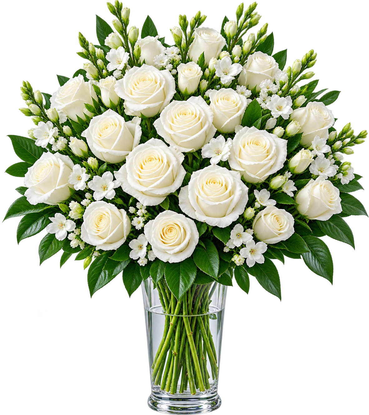 All White Shimmering Blossoms