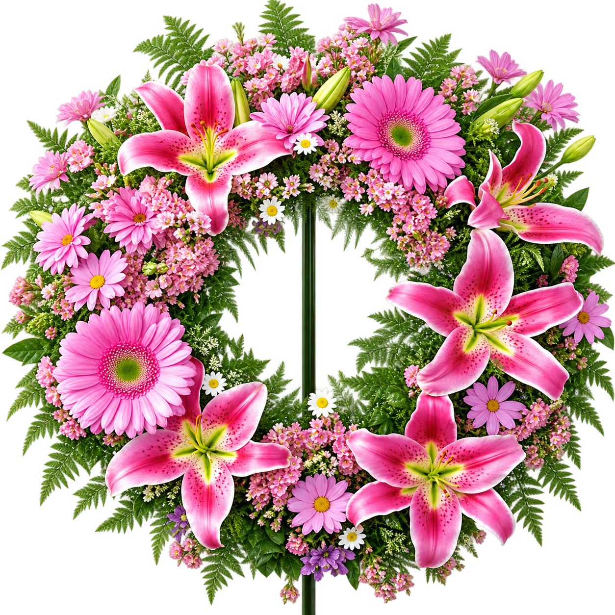 Lily and Daisy Remembrance Wreath